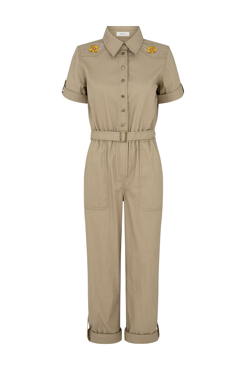 Foxglove Embroidered Boilersuit