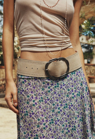 Cabana Studded Suede Belt
