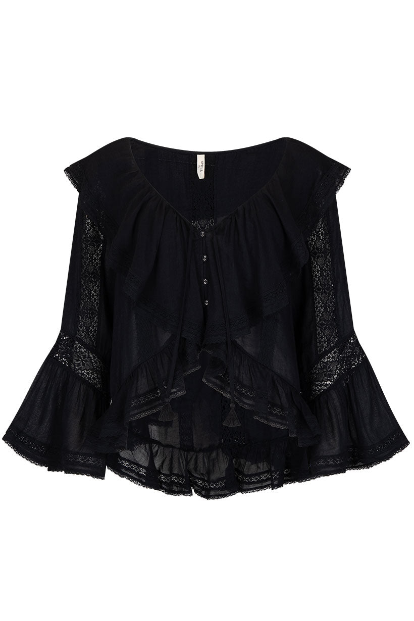 Fleur Lace Frill Blouse – SPELL