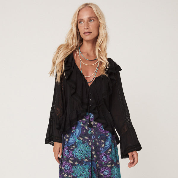 Fleur Lace Frill Blouse – SPELL
