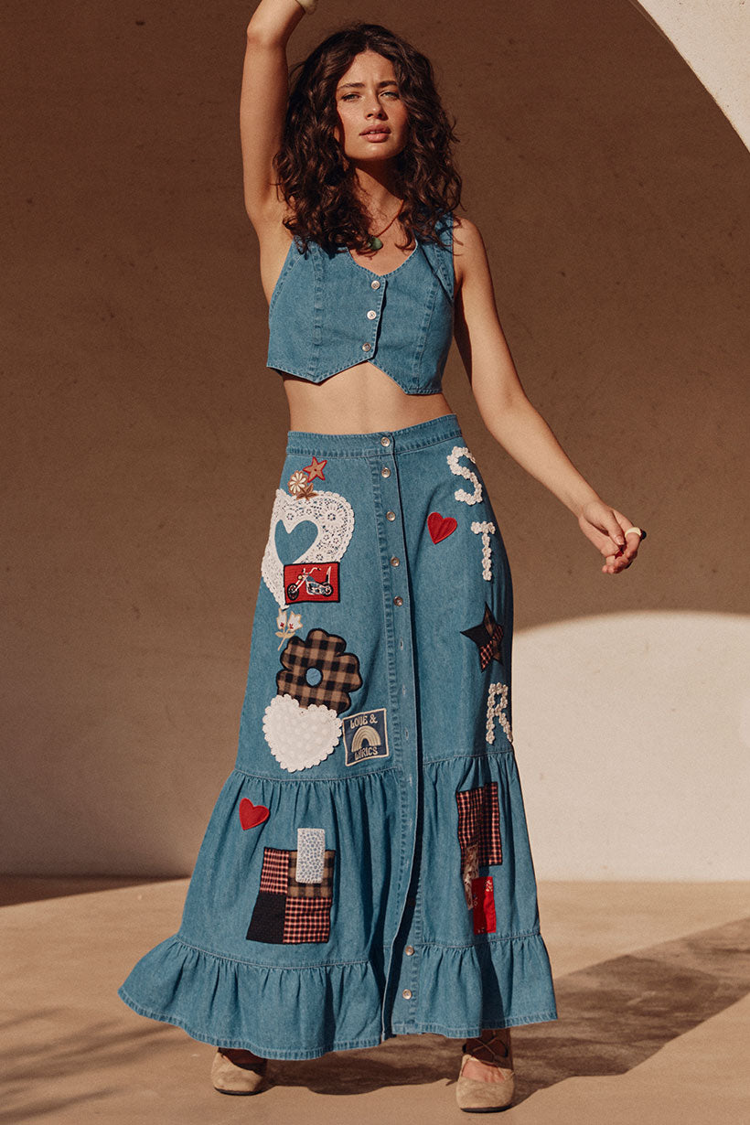 Bombshell Patchwork Skirt – SPELL
