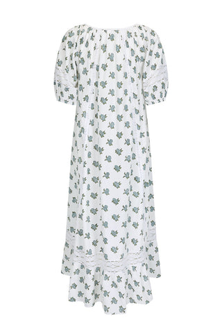 midi block printed organic cotton dress Organic Cotton Block Print Midi Dress