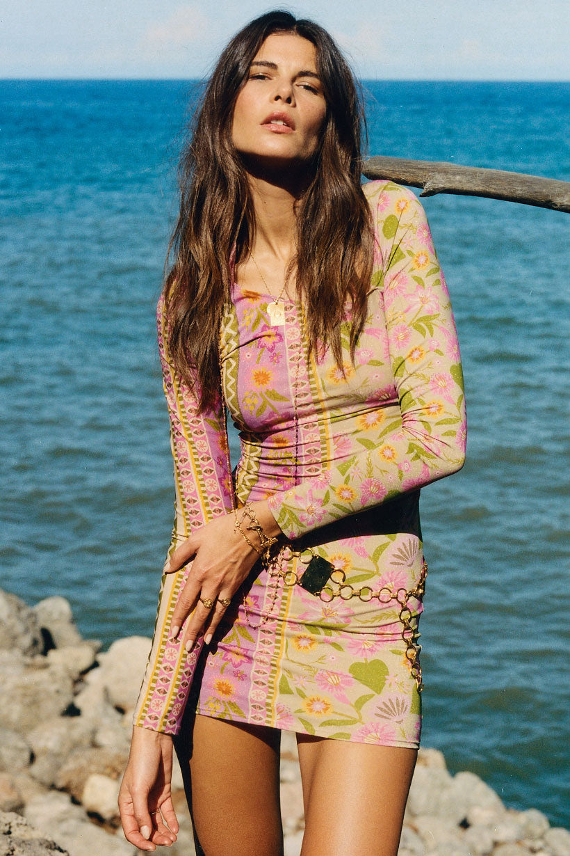 SPELL スペル　GOLDIE TASSEL SARONG 新品タグ付き Spell-Goldie-Gown-DesertRose-