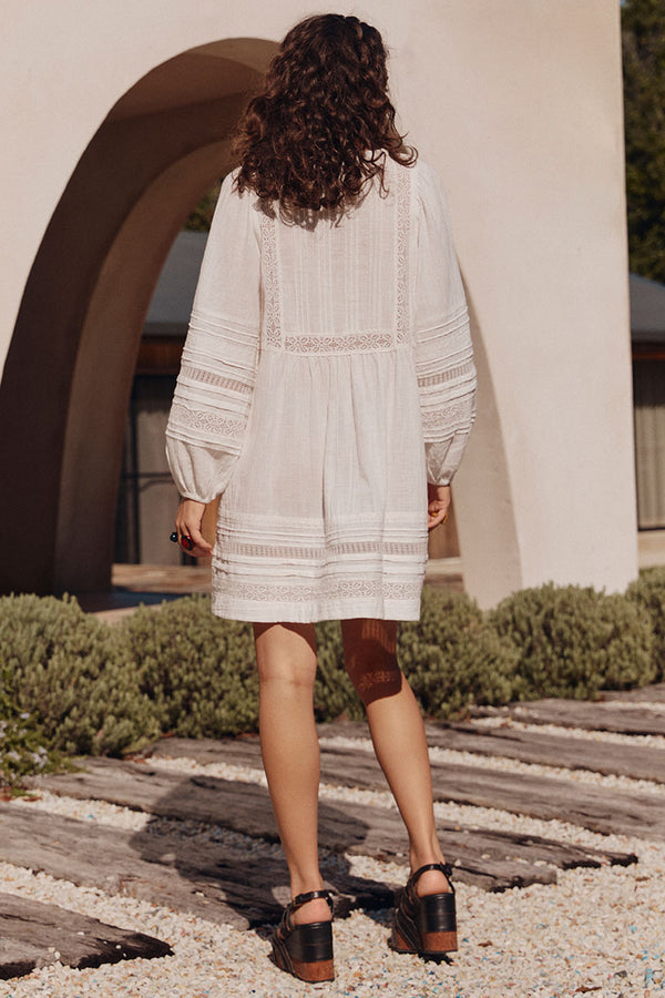 Stevie Lace Boho Mini Dress  SPELL