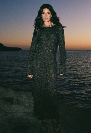 The Moss Knit Backless Maxi Dress SPELL The Moss Knit Backless Maxi Dress SPELL
