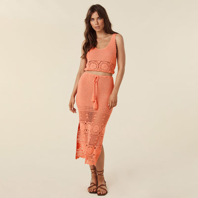 Let The Sunshine In Crochet Skirt