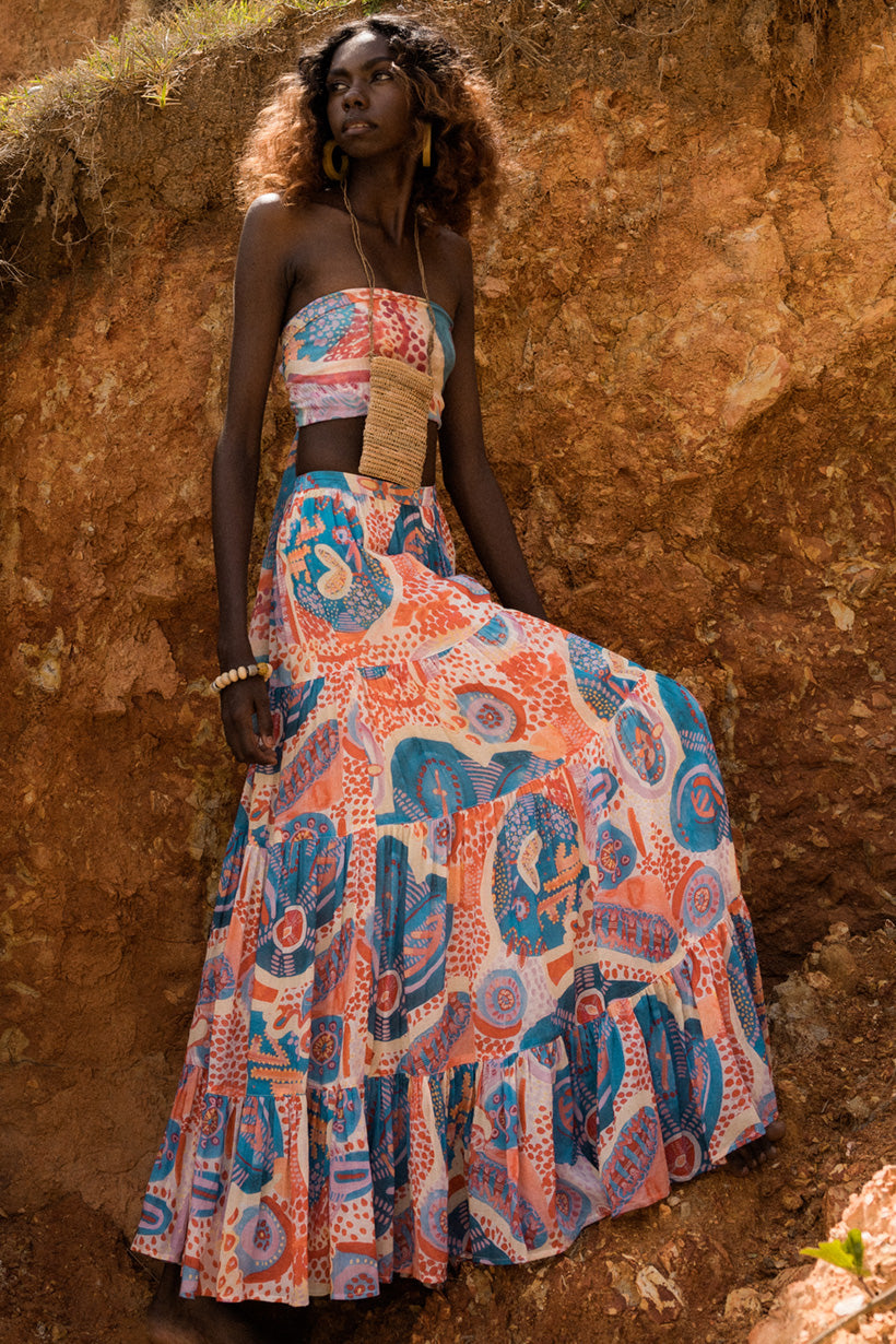 Patria Pia Tiered Maxi Skirt SPELL
